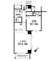 ファインクレスト健和 1LDKの間取図画像