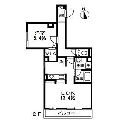 ドエルシャトー 1LDKの間取図画像