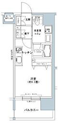 パークキューブ板橋本町 1Kの間取図画像