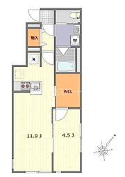 マーレ東武練馬 1LDKの間取図画像