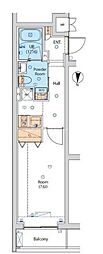 EsTRUTH小竹向原 1Kの間取図画像