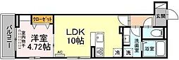 ラリュール小豆沢 1LDKの間取図画像
