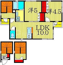 PureForest 2LDKの間取図画像