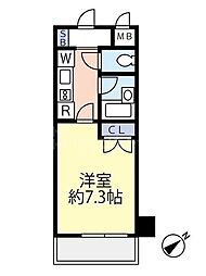 グランヴァン上板橋 1Kの間取図画像