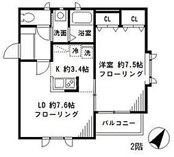 ドルフベルク大塚 1LDKの間取図画像