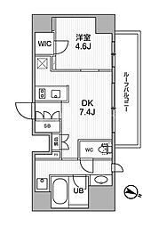 東京メトロ丸ノ内線 新大塚駅 徒歩6分の賃貸マンション 8階1LDKの間取り