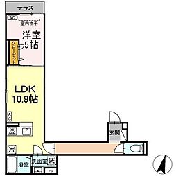 セレスティア小豆沢 1階1LDKの間取り