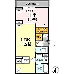 セレスティア小豆沢 3階1LDKの間取り