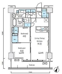 間取図画像 2LDK