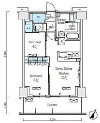 間取図画像 2LDK