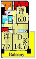 ロイヤルパーリスリバーサイド10階16.0万円