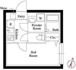 Mステージ志村坂上 3階ワンルームの間取り