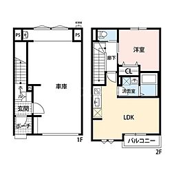 アヴァンティ環八西台 1階1LDKの間取り