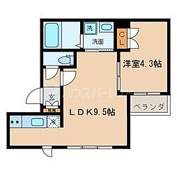 Ｍａｉｓｏｎ　Ｂｌｉｓｓ 2階1LDKの間取り