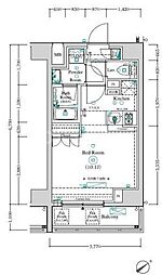 アンベリール王子II 503 5階1Kの間取り