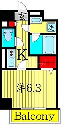 mezzo南大塚 4階1Kの間取り