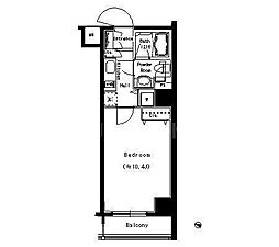 パークアクシス板橋本町 8階1Kの間取り