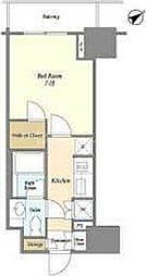 ラティエラ板橋 13階1Kの間取り