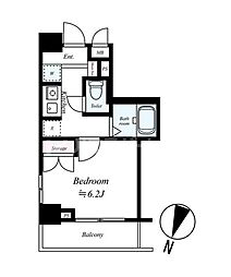 ヴェルステージ板橋本町II 8階1Kの間取り