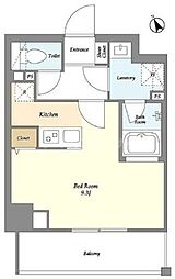 プレール・ドゥーク練馬北町 6階ワンルームの間取り