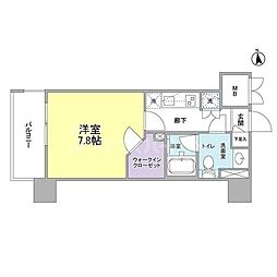 VANTAGE　HASUNE 2階1Kの間取り