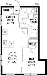 フォルスクラス駒込西ケ原 301 3階1SLDKの間取り
