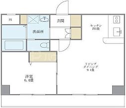 KDXレジデンス小豆沢 2階1LDKの間取り
