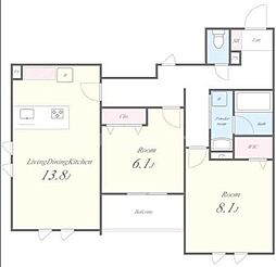 Stadt Nerima-kasugacho 3階2LDKの間取り