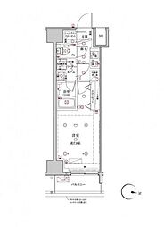 クレイシア板橋本町 9階1Kの間取り