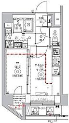 GENOVIA北池袋skygarden 2階1DKの間取り