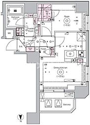 ＢＰＲレジデンス王子 8階1LDKの間取り