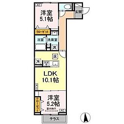 セレスティア高島平III 2LDKの間取図画像