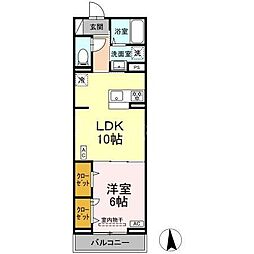 セレスティア高島平III 1LDKの間取図画像