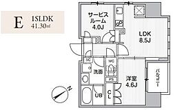 グランエール西日暮里NORTH 1SLDKの間取図画像