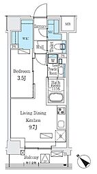 Urban Breeze 巣鴨 1LDKの間取図画像