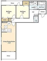 間取図画像 2LDK