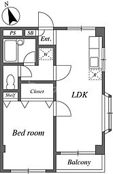 センチュリー赤羽 1LDKの間取図画像