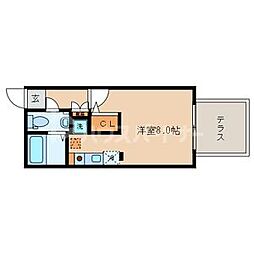 ZESTY小豆沢公園 ワンルームの間取図画像