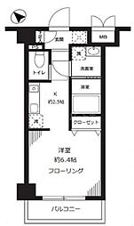 パルメゾン見次公園 1Kの間取図画像