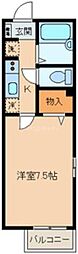 パークヒルズ 1Kの間取図画像
