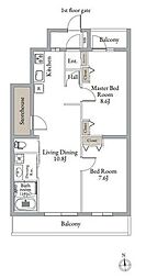 ベルメゾン中村橋 2LDKの間取図画像