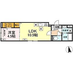 グラナーデ貫井 1LDKの間取図画像