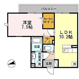 ディアコート高島平 1LDKの間取図画像