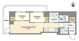 ドゥーエ尾久 2LDKの間取図画像
