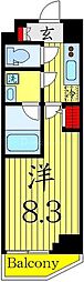 S-RESIDENCE王子east 1Kの間取図画像
