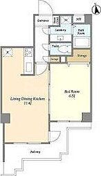 グレイスコート 1LDKの間取図画像