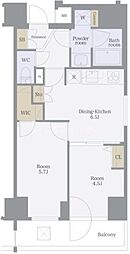 アイル王子ノルド 2DKの間取図画像