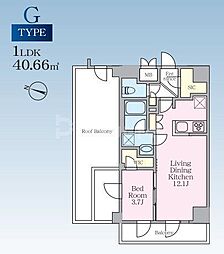 S-RESIDENCE板橋大山clair 1LDKの間取図画像