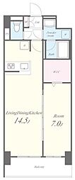 BRILLIANTTODAY 1LDKの間取図画像
