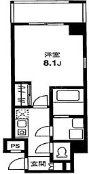 ルネッサ王子 1Kの間取図画像